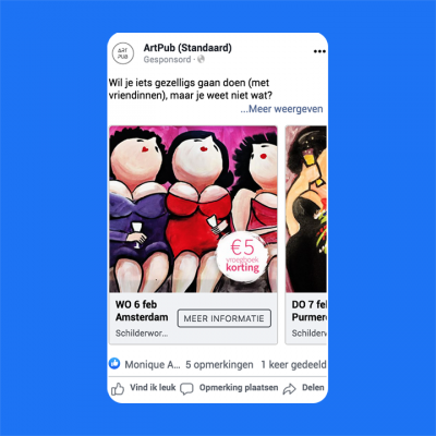 Art Pub facebook advertentie